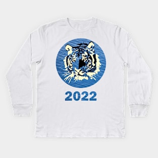 Chinese New Year Tiger Of Water 2022 Kids Long Sleeve T-Shirt